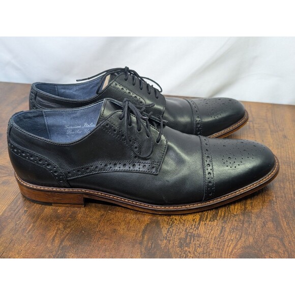Joseph Abboud Casual Dress Shoes Men\'s Sz 10M Black Leather Cap Toe Derby 500366 main image 11